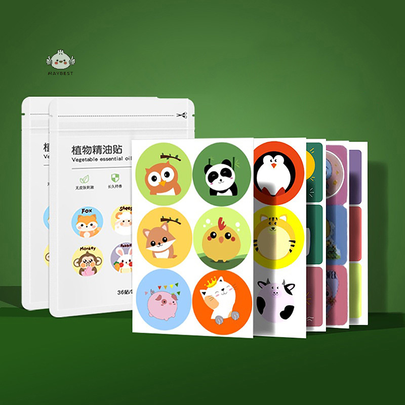 Maybest 36 / 60 Miếng Dán Chống Muỗi Hoạt Hình Miếng Dán Muỗi Tự Nhiên Không Độc Hại {VN}