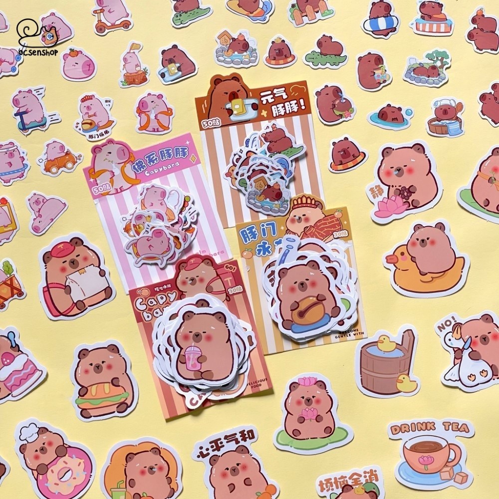 Sticker gói Capybara (8.5x11.5cm)