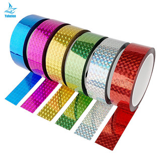 50m Tự Dính Trang Trí Laser Băng DIY Lấp Lánh Đảng Tặng Đóng Gói Trang Trí Nhà Băng Dập Nóng Miếng Dán Vàng Bạc Băng