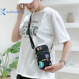 Kudosation Nylon Chống Nước Nữ Đeo Ngang Điện Thoại Túi Đeo Vai Túi Nhỏ Ốp Lưng Ví Thắt Lưng