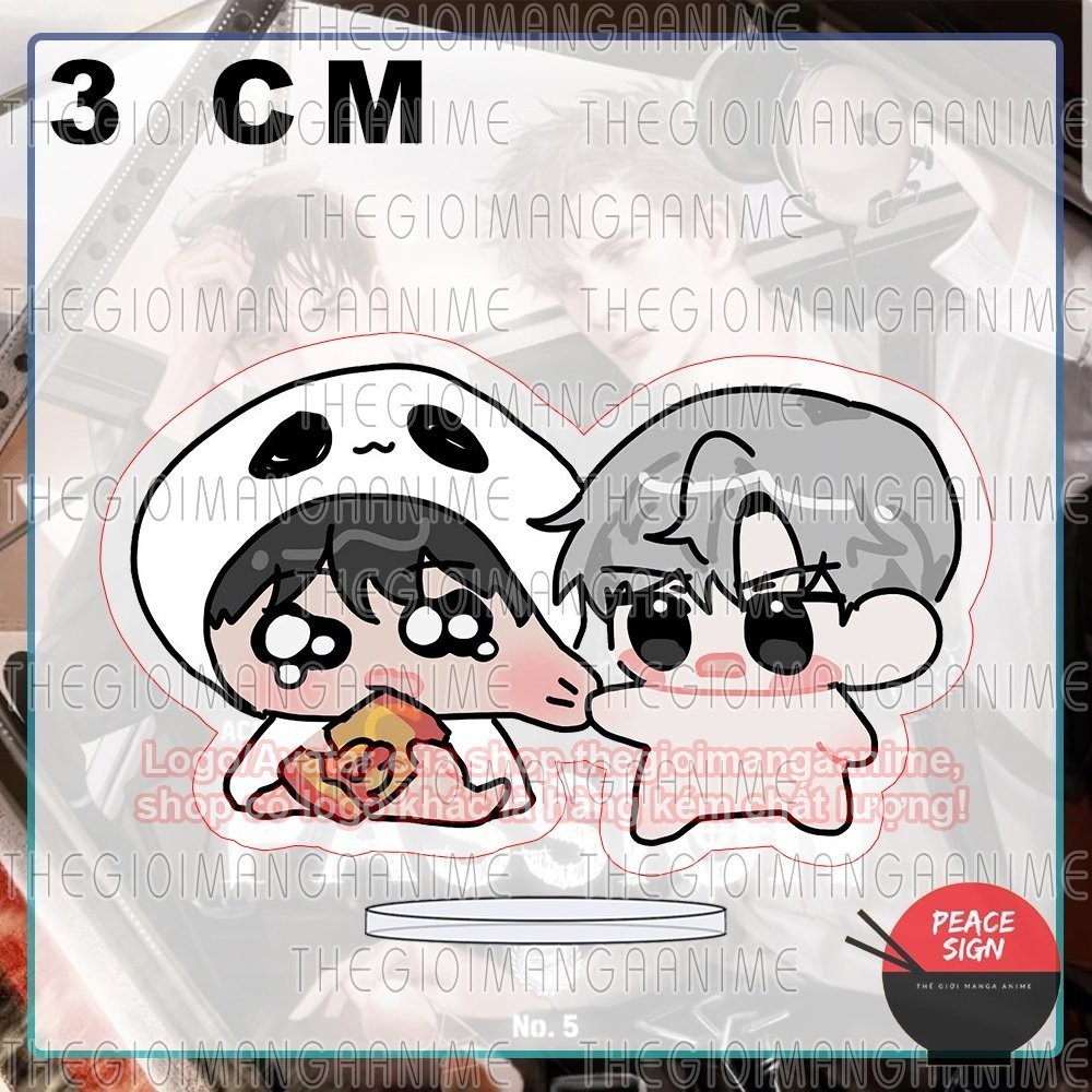 (3cm) Mô hình in PASSION BL anime manhua chibi tượng acrylic mica trong tượng trang trí độc đáo