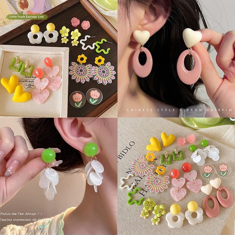 Bông tai hoa thời trang mùa hè Kỳ nghỉ hàng ngày dành cho nữ Bông tai phù hợp