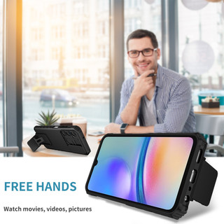Dành Cho Samsung A05s / A05 Ốp Lưng Có Trượt Camera Chân Đế Chống Sốc Bảo Vệ Siêu Mỏng
