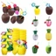 TOPTOOLCX Rơm Cốc, Dâu Dứa Dưa Hấu Chanh Bình Nước Dừa, Nước Lạnh Đáng Yêu Hoạt Hình Trà Trái Cây Sữa Nước Trái Cây Cốc Mùa Hè