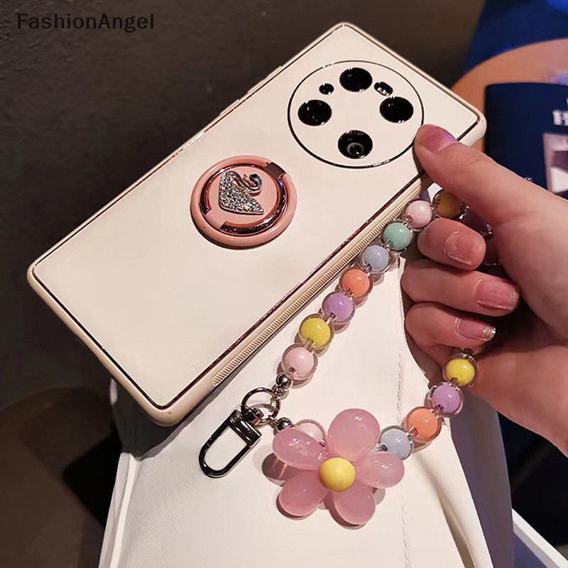 Fashionangel 1Pc Hoa Nhiều Màu Sắc Đính Hạt Điện Thoại Di Động Dây Đeo Quyến Rũ Dây Xích Nữ Cô Gái TH