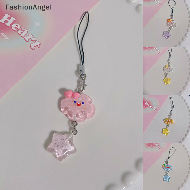 FashionAngel Hoạt Hình Đáng Yêu Đám Mây Ngôi Sao Dây Điện Thoại Màu Kẹo Dây Điện Thoại Móc Khóa Cho Bé Gái Dễ Thương Dây Đeo Điện Thoại Di Động TH