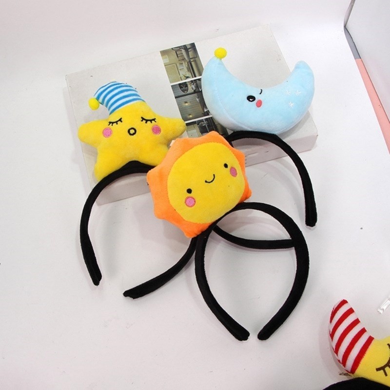Dasbsug Người Phụ Nữ Ngôi Sao Mặt Trăng Hình Mặt Trời Băng Đô Quấn Tóc Halloween Hóa Trang Hoạt Hình Băng Đô Quấn Tóc