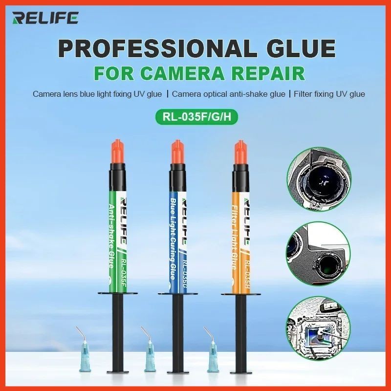 Keo dán Camera RELIFE RL-035F/G/H 3ml dùng cố định lens, filter và cụm chống rung camera điện thoại