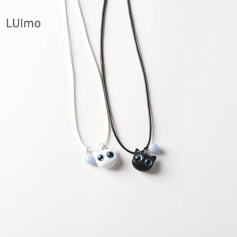 Luimo Gothic Thời Trang Dạ Quang Màu Đen Mặt Dây Chuyền Vòng Cổ Cho Nữ Cô Gái Hoạt Hình Dễ Thương Nhựa Mèo Con Vòng Cổ Trang Sức Phụ Kiện Quà Tặng SBS