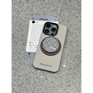 Ốp điện thoại kẻ sọc màu xám sang trọng iPhone16 15 14 13 Pro Max Bảo vệ Camera chống sốc Vỏ cứng chống rơi