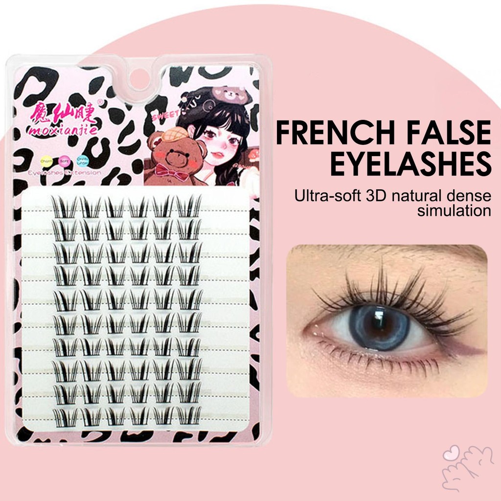 IOIIK 10 hàng-- Manga Little Wind Chime Messy French False Eyelash - French Atmosphere Eyelash - Mô phỏng tự nhiên 3D siêu mềm