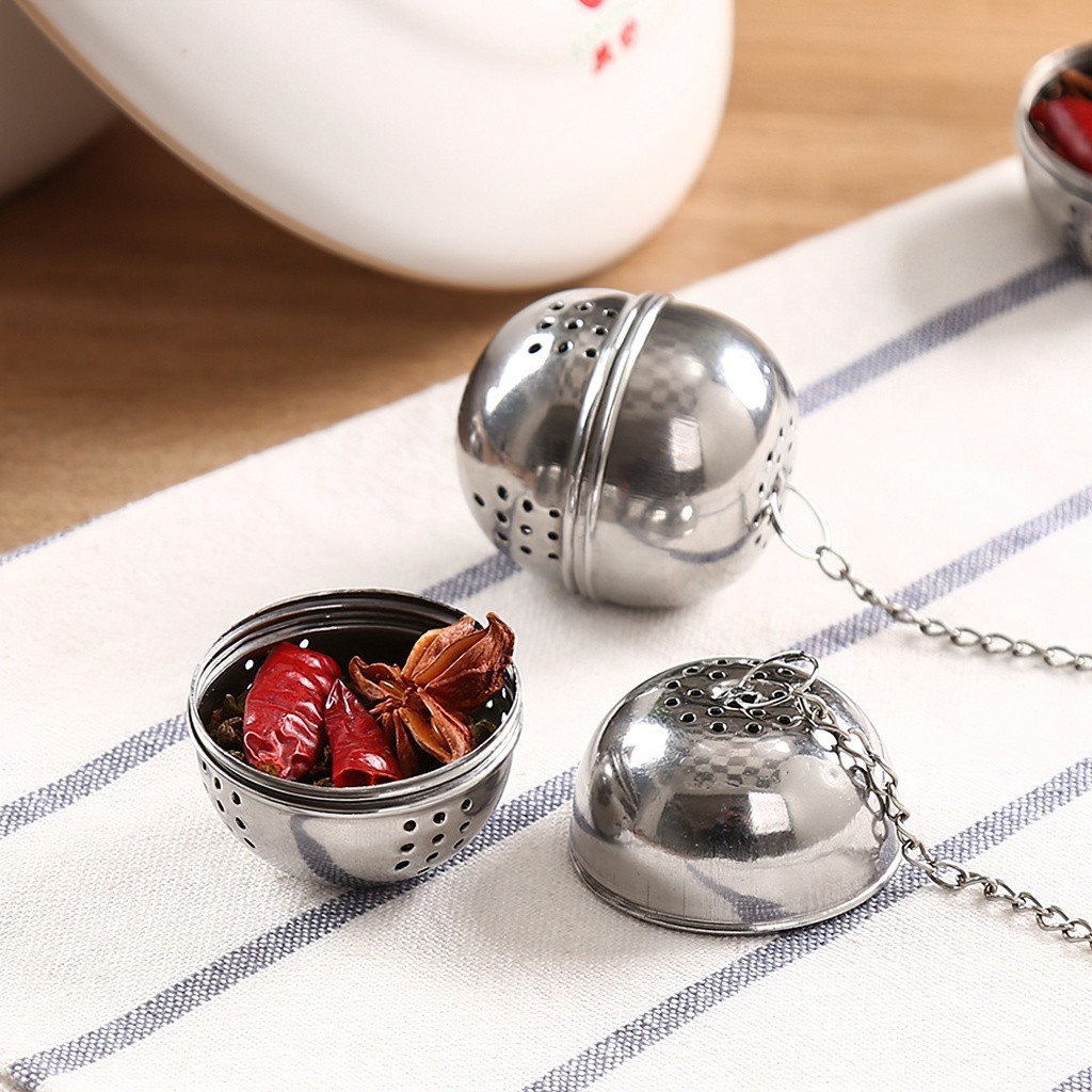 Quả Cầu Inox Pha Hãm Uống Trà - Lọc Gia Vị Nấu Ăn Đa Năng