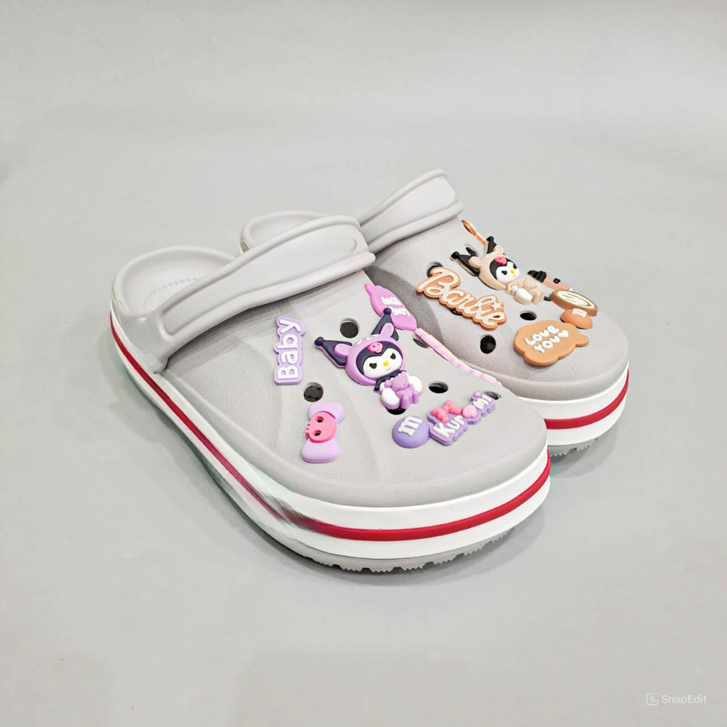 Dép sục baya unisex viền chữ nhiều màu tặng kèm jibbitz sticker, dép sục cho nam nữ nhựa đúc nguyên khối | BigBuy360 - bigbuy360.vn