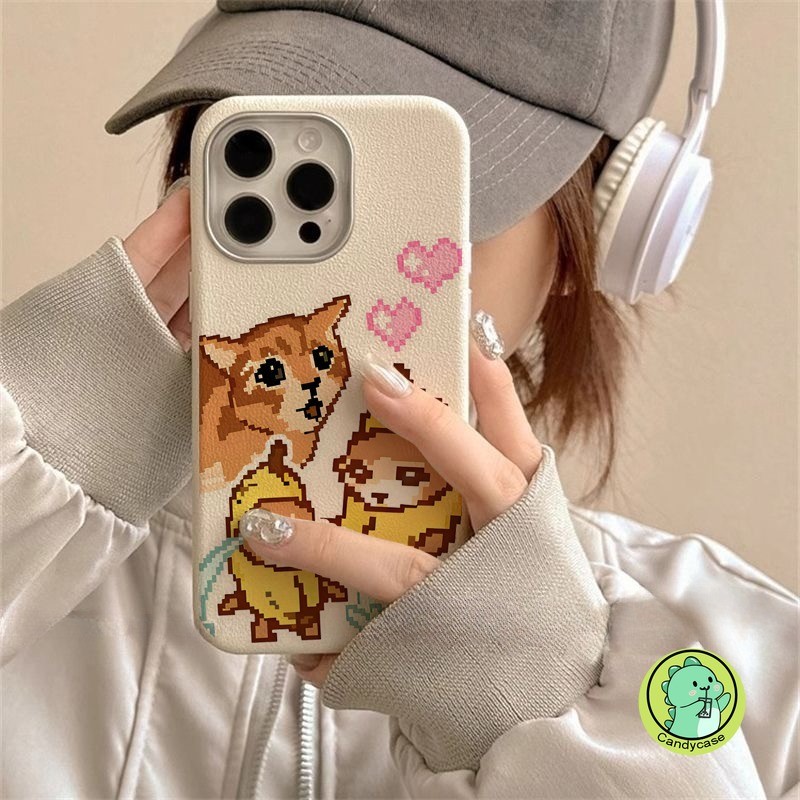Ốp Điện Thoại Da Pixel Cat Meme Cho Tecno Spark 30C 20C 10 10C 9 8C 5 4 6 Go 2025 2024 2023 2022 Camon 30 30s 20 Pro 16S 15 Air 12 4G Vỏ Mềm Hoạt Hình Phong Cách Ins Dễ Thương