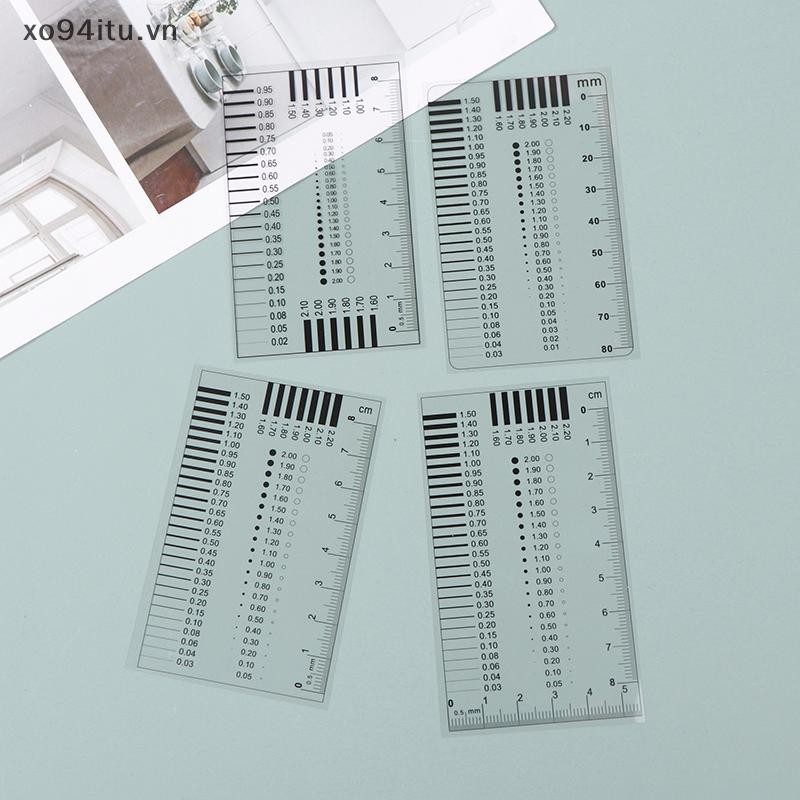 Xoitu Đo Pass Huy Hiệu Đồng Hồ Đo Vết Thẻ Điểm Đồng Hồ Đo Dây Trong Suốt Thước Phim Hàn Gage Vết Nứt Tương Phản Thước VN