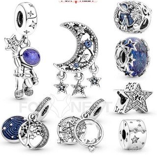 Có hàng, hạt charm phi hành gia thiên hà rực rỡ, mặt dây chuyền treo (phù hợp với vòng tay charm), trang sức DIY