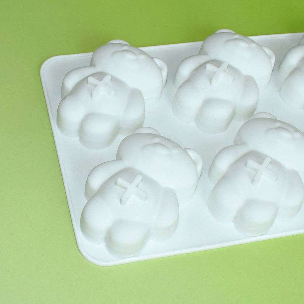 6 Khoang Gấu Mousse Bánh Khuôn Silicon Ngày Lễ Tình Nhân Gấu Bông Khuôn Socola Trang Trí Bánh Khuôn DIY Dụng Cụ Nướng Bánh