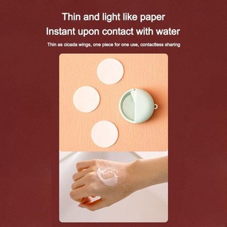 OUSXA 50 Cái Xà Phòng, Giấy Xà Phòng Di Động Dùng Một Lần, Tấm Xà Phòng Mini Tiện Lợi Du Lịch