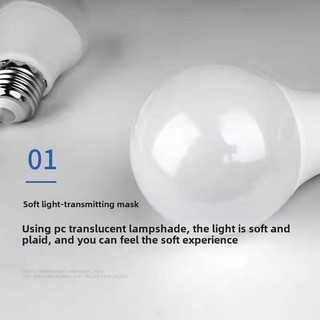 Bóng đèn tròn SMVP LED E27 Bóng đèn sáng tiết kiệm năng lượng Bền và giá cả phải chăng 220V Ánh sáng ấm / trắng 3W5W7W9W12W15W18W