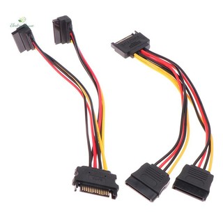 [Nhà Điện] 1 Dây Nối Dài SATA 20CM Cho HDD SSD Đĩa Cứng SATA Power Y Cáp Chia 15 Pin Nam Đến Kép 15 Pin Nữ Cáp Điện mới
