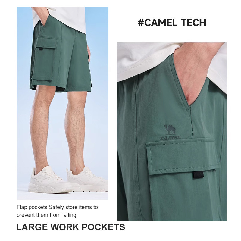 Ảnh Quần short thể thao CAMEL CROWN nam leo núi chống nắng thông thường quần short khô nhanh 2