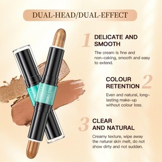 Que tạo đường viền AFTEROF Highlighter, Bút che khuyết điểm 2 trong 1 chống thấm nước, Bút che khuyết điểm hai đầu lâu trôi dành cho nữ