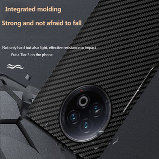 Ốp lưng sợi carbon chống rơi cho VIVO X Fold3/Fold2/Fold Plus