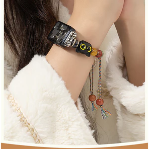 Dây bện hoạt hình thủ công dễ thương cho Huawei Band 10/9/8/6/7, vòng đeo tay thay thế nữ
