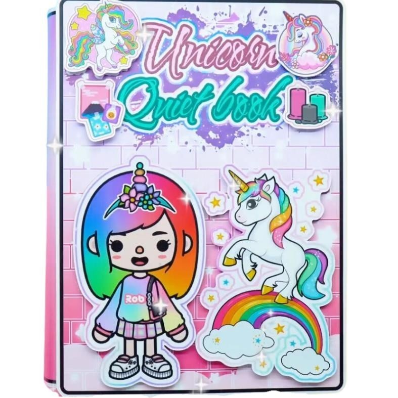 Đồ chơi giấy ngồi nhà búp bê, đồ chơi giấy tocaboca, Công Chúa Unicos, ngôi nhà kuromi sweetie H24N