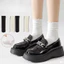 Tất ống giữa mỏng xù - Tất nữ Gothic Nhật Bản màu trơn - Phong cách INS Hàn Quốc, Ngọt ngào - Tất ngắn lụa băng mùa hè - dành cho nữ Cô gái - Thoải mái, thoáng khí, mềm mại
