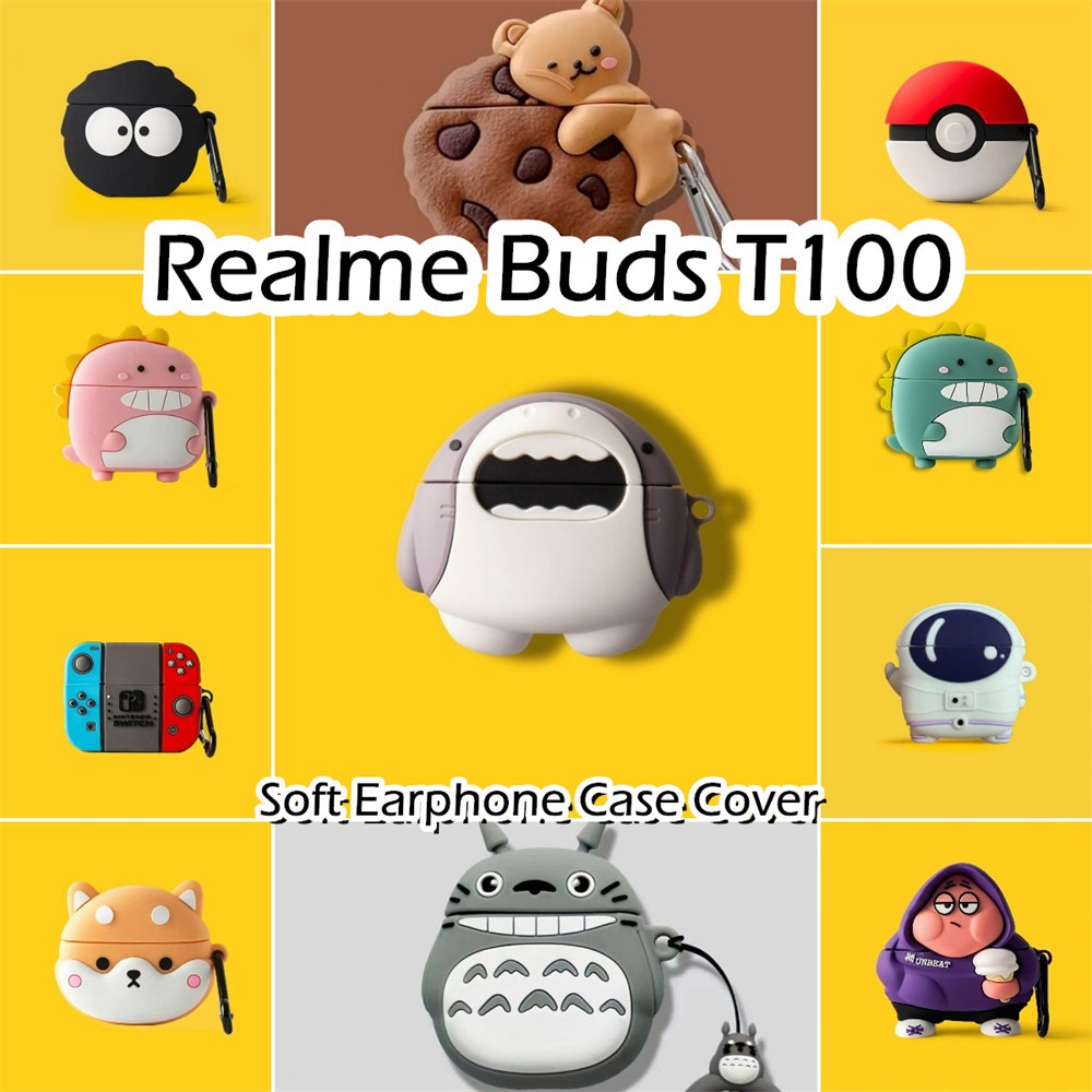 [Ngôi sao tương lai] Dành cho vỏ Realme Buds T100 Vỏ tai nghe silicon mềm hoạt hình đổi mới NO.1