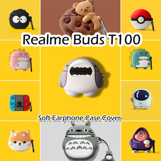 [imamura] Dành cho vỏ Realme Buds T100 Vỏ tai nghe silicon mềm hoạt hình đổi mới NO.1