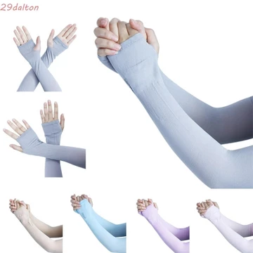 Dalton Nữ Chống Nắng Tay Áo Thể Thao Mỏng Làm Mát Băng Tay Chống Nắng Dài Tay Găng Tay Tay Tay Tay Tay Tay Chống Nắng Tay Dài Nửa Ngón Tay