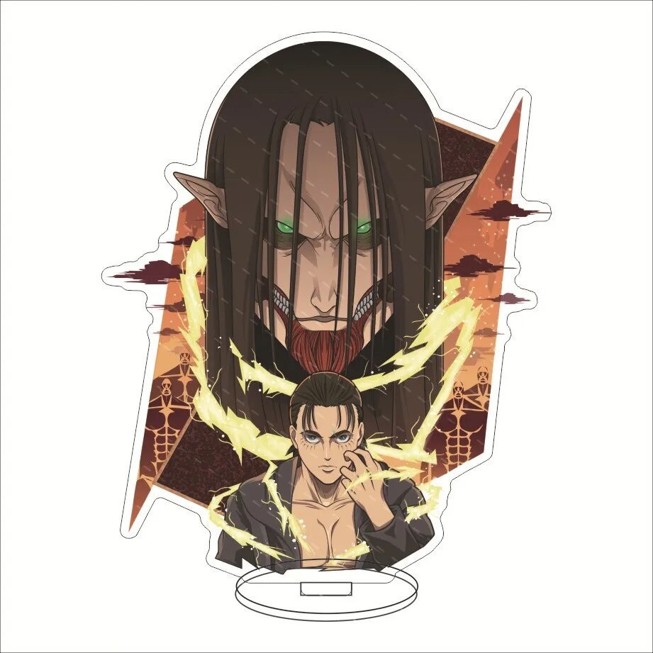 Mô hình Standee Attack on Titan Acrylic vbjf Peripheral Eren Yerger Armin Arlert Phụ kiện trang trí để bàn góc học tập