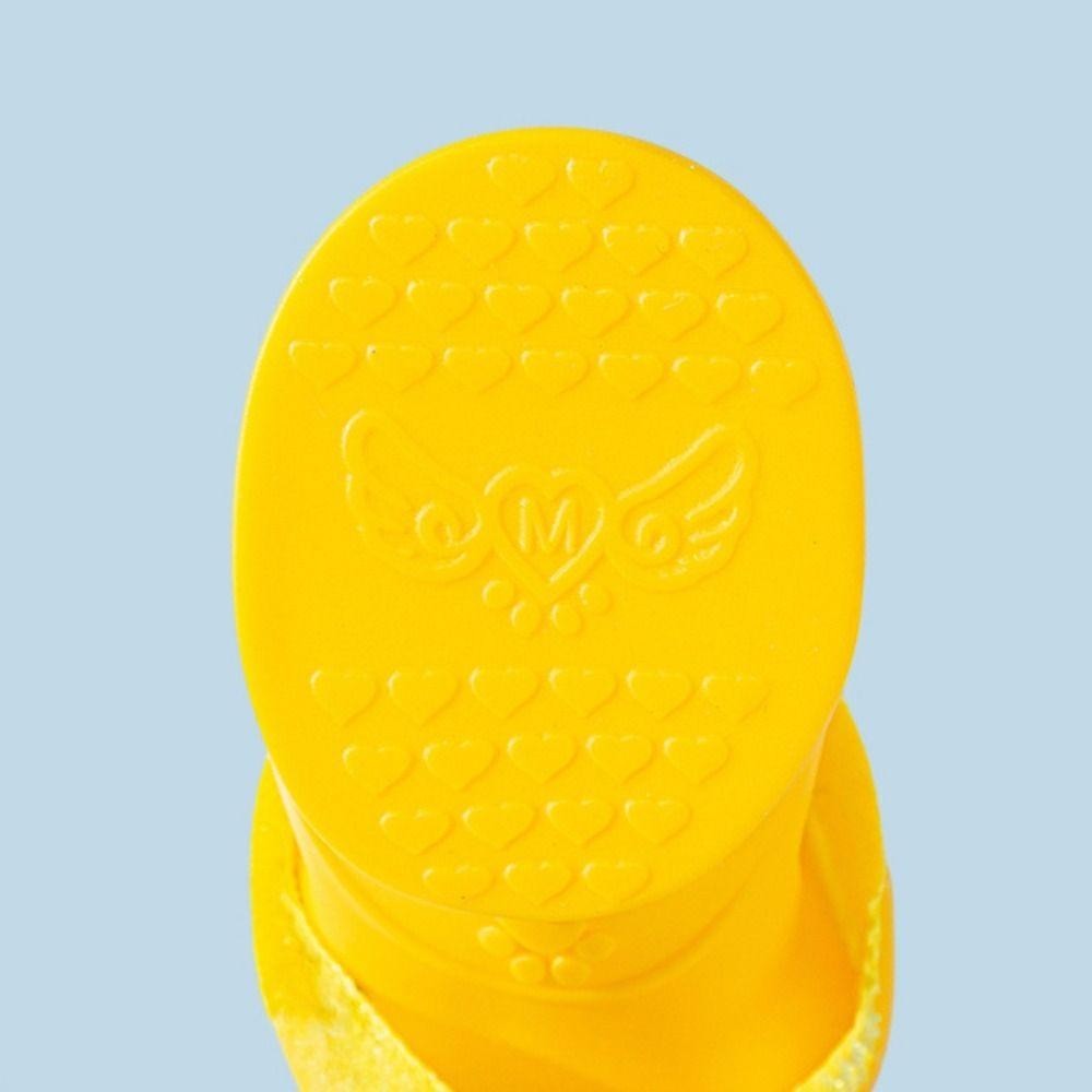 Dayone 4 Cái / bộ Boot Đi Mưa Cho Thú Cưng, Giày Cho Chó Chống Thấm Nước Hoạt Hình, Dễ Thương Chống Trượt Silicone Bảo Vệ Thú Cưng Ngoài Trời