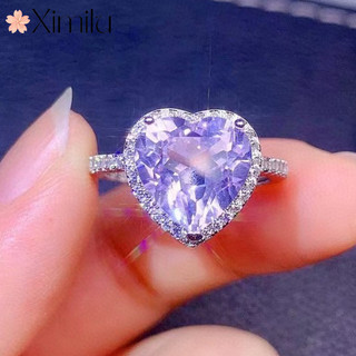 ❤ Cổ Điển Nguyên Bản Thời Trang Tình Yêu Thạch Anh Tím Nữ Nhẫn Thời Trang Dễ Thương Thú Tội Trang Sức Cưới