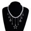Vòng cổ chocker nữ với viên đá đính hạt đẹp và mặt dây chuyền hình ngôi sao