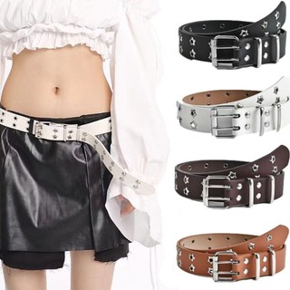 Thắt lưng COZYNEST da phong cách Hip Hop Gothic và Punk Rock với thiết kế mắt sao