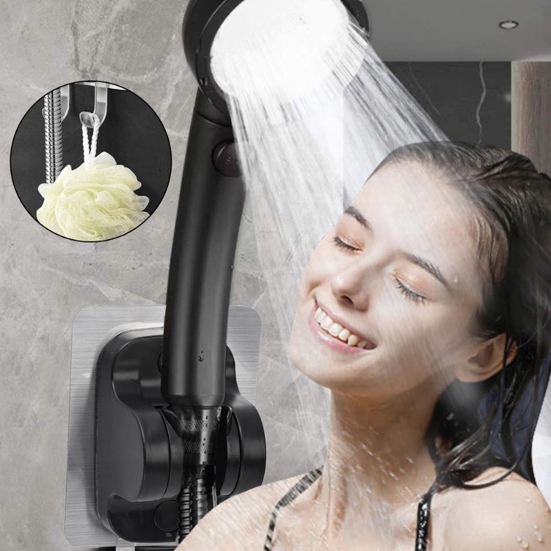 [Nổi bật] Giá đỡ đầu vòi hoa sen có móc - Tự dính, Chống thấm nước, Đa năng - Đồ dùng phòng tắm gia đình - Đế treo tường - Đế cố định vòi phun - Giá đỡ đầu vòi hoa sen