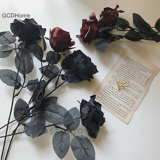 Gcdhome Gothic Hoa Hồng Đen Nhân Tạo Hoa Mô Phỏng Hoa Len Hoa Hồng Hoa HOT