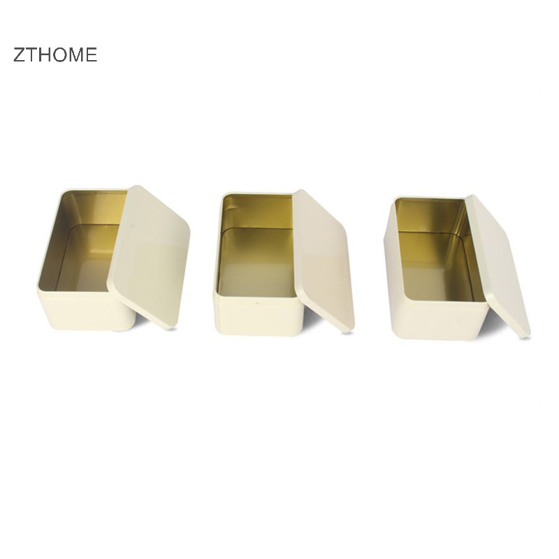 Zthome 1 Hộp thiếc kim loại đựng trà, bánh quy, đồ nhỏ, bảo quản HOT