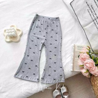 Q05- Quần loe gân hình nơ bé gái siêu cưng Size từ 8-30Kg