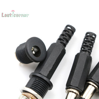 [Lostcorner] 10 Cái Đầu nối phích cắm điện nam 5,5mm x 2,1mm Khóa vít Ổ cắm bảng điều khiển nữ [Mới]