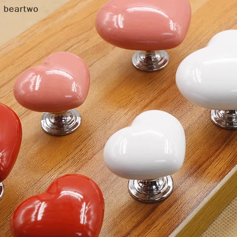 < Beartwo > Nút vệ sinh bằng nhựa đầy màu sắc hình trái tim tình yêu Tay cầm bằng nhựa dính, Tay cầm phụ kiện di động Dụng cụ ép vệ sinh Đẹp