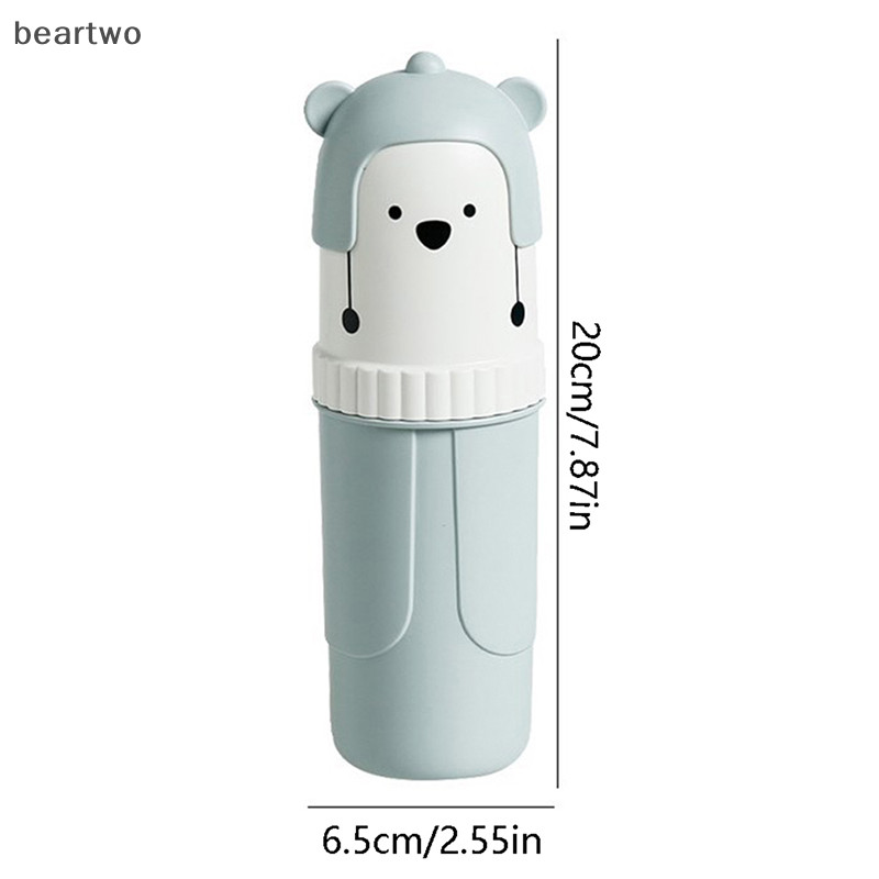 < Beartwo > Hộp đựng bàn chải đánh răng di động dễ thương Hộp đựng bàn chải đánh răng du lịch Hộp đựng đồ đẹp