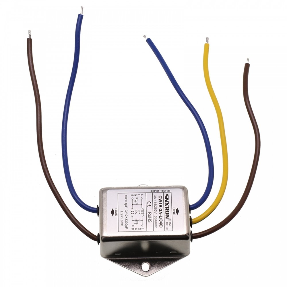 Bộ lọc nguồn Lắp đặt dây hữu ích 1 * 1x 3A / 6A / 10A Chống nhiễu