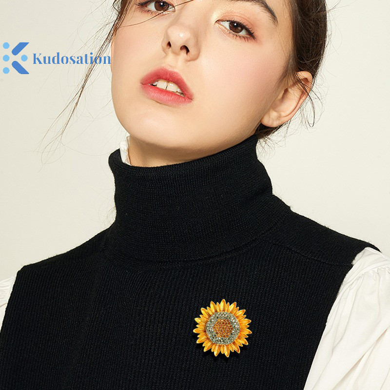Kudosation Vintage Collecg Vẻ Đẹp Hoa Từ Hoa Hướng Dương Thổ Cẩm Dành Cho Nữ Cô Gái Tiệc Cưới Thổ Cẩm Chân Quà Tặng