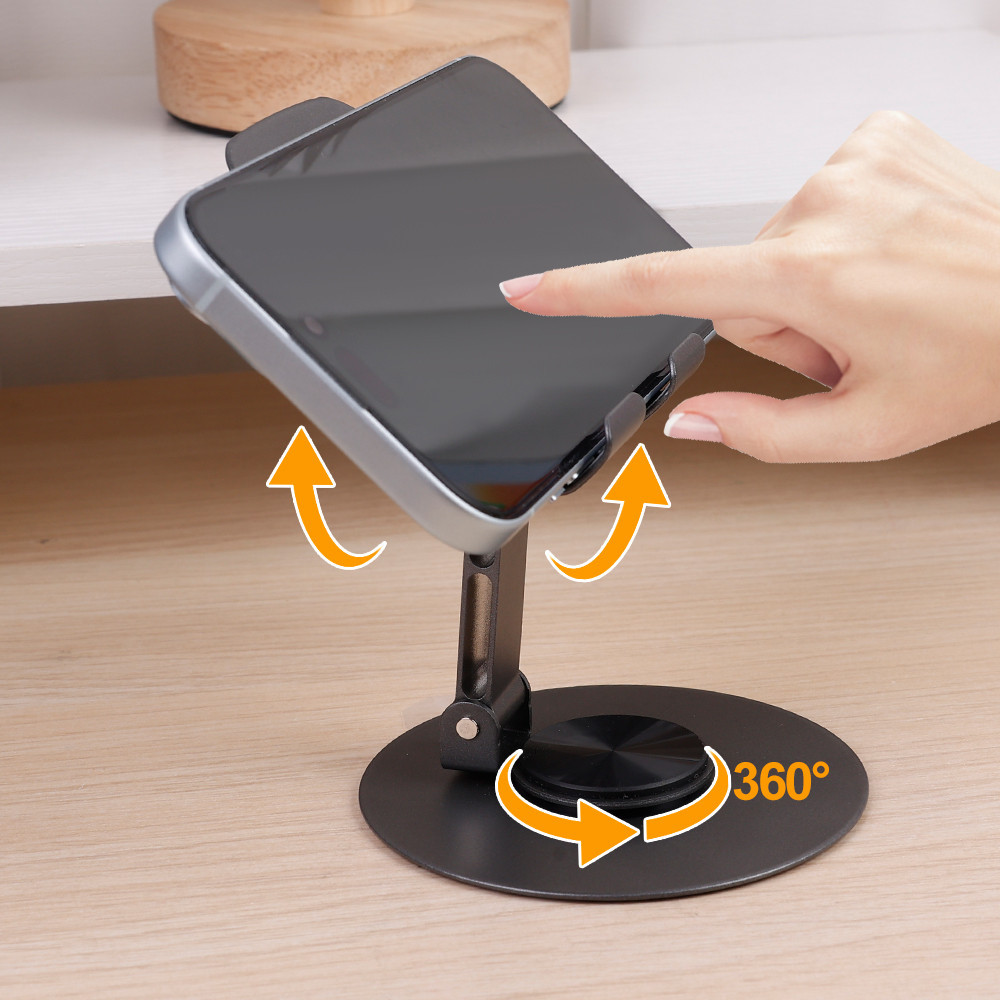 [Nổi bật] Giá đỡ điện thoại để bàn - 360 ° Xoay, Có Thể Gập Lại, Di Động - Đế Điện Thoại Kim Loại - Điện Thoại Di Động Giá Đỡ Máy Tính Bảng - Giá Đỡ Hỗ Trợ Đa Năng