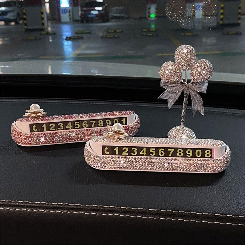 Biển hiệu đỗ xe tạm thời trên ô tô, Số điện thoại Nhãn dán đỗ xe tự động kim cương giả ẩn, Số điện thoại phát quang kim cương Dấu hiệu dừng Thẻ tạo kiểu xe