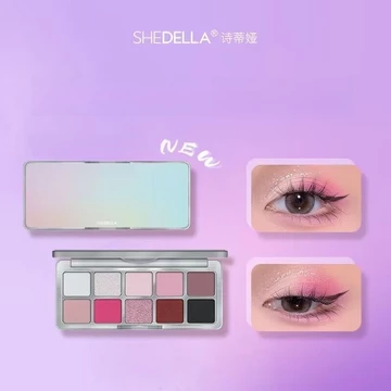 Bảng phấn mắt lấp lánh SHEDELLA 🍎 🍎 🍎 🍎 🍎 ❈ ❈ ❈ Bảng phấn mắt đầy màu sắc Bảng phấn mắt mười màu Bảng trang điểm Bảng phấn mắt lấp lánh không thấm nước khói